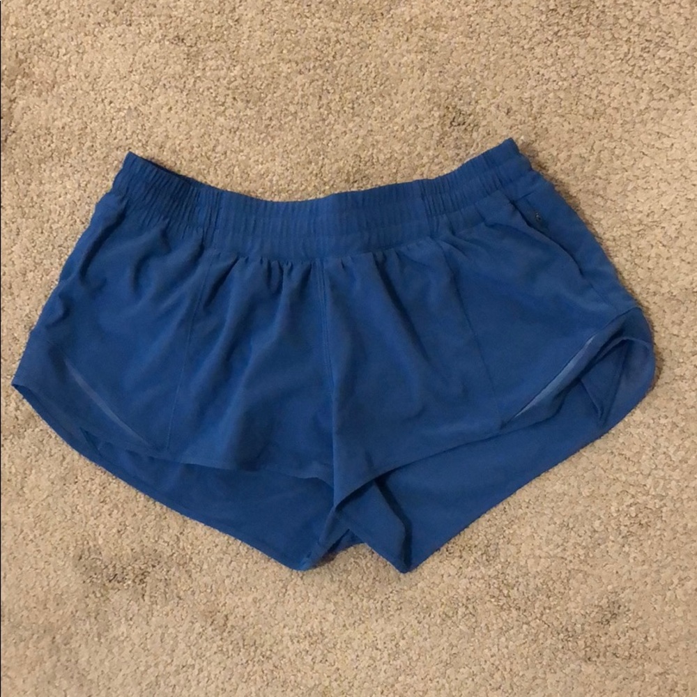 Blue Lululemon Hotty Hot Short Sz 10